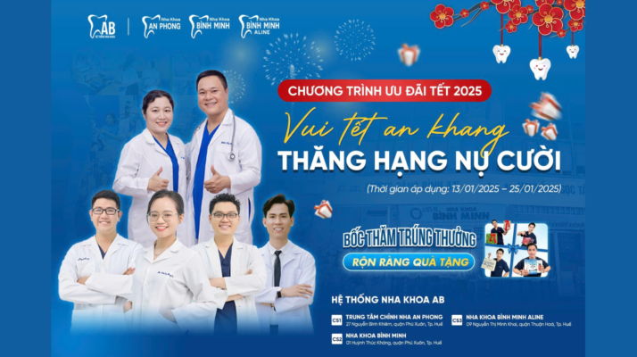 Chương trình ưu đãi hệ thống nha khoa AB Tết 2025