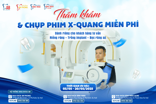 Thăm khám và chụp phim miễn phí