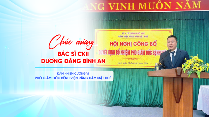 Bác sĩ CKII Dương Đăng Bình An Phó Giám đốc Bệnh viện Răng Hàm Mặt Huế